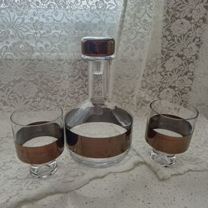 Tom Dixon "Tank" Decanter & Low Ball Glasses Set (3 Pcs)